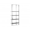 Sunpan Dalton Stainless Steel Bookcase In Grey - Angled