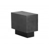 Sunpan Blakely End Table in Gunmetal - Angled View