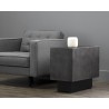 Sunpan Blakely End Table in Gunmetal - Lifestyle
