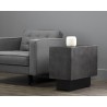 Sunpan Blakely End Table in Gunmetal - Lifestyle