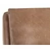 Sunpan Cardona Swivel Lounge Chair - Black with Marseille Camel Leather - Seat Close-Up - Sunpan Cardona Swivel Lounge Chair - Black with Marseille Camel Leather - Seat Close-Up