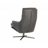 Sunpan Cardona Swivel Lounge Chair - Gunmetal with Marseille Camel Leather - Back View - Sunpan Cardona Swivel Lounge Chair - Gunmetal with Marseille Camel Leather - Back View