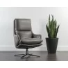 Sunpan Cardona Swivel Lounge Chair - Gunmetal with Marseille Camel Leather - Lifestyle - Sunpan Cardona Swivel Lounge Chair - Gunmetal with Marseille Camel Leather - Lifestyle