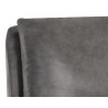 Sunpan Cardona Swivel Lounge Chair - Gunmetal with Marseille Camel Leather - Close-Up