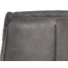 Sunpan Cardona Swivel Lounge Chair - Gunmetal with Marseille Camel Leather - Seat Back Close-Up