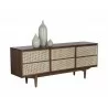 Sunpan Akita Sideboard - Angled with Decoraton - Sunpan Akita Sideboard - Angled with Decoraton