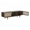 Sunpan Akita Media Console And Cabinet - Angled with Cabinet Opened - Sunpan Akita Media Console And Cabinet - Angled with Cabinet Opened