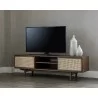 Sunpan Akita Media Console And Cabinet - Angled Lifestyle - Sunpan Akita Media Console And Cabinet - Angled Lifestyle