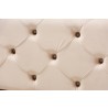 Jasmine Modern Contemporary Glam and Luxe Beige Velvet Fabric Upholstered Button Tufted Bench Ottoman - Detail