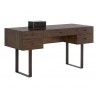 Sunpan Bradbury Desk - Angled with Decor