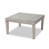 Breida Modern and Contemporary Dark Grey Fabric Upholstered and Light Grey Finish - Rattan Table