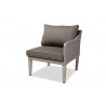 Breida Modern and Contemporary Dark Grey Fabric Upholstered and Light Grey Finish - Corner Seat