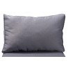 Pamela Modern and Contemporary Grey Polyester Upholstered and Brown Finish - Pillow