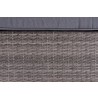 Pamela Modern and Contemporary Grey Polyester Upholstered and Brown Finish - Wicker Close-Up