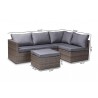 Pamela Modern and Contemporary Grey Polyester Upholstered and Brown Finish - Dimensions