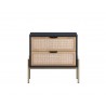 Sunpan Avida Nightstand in Champagne Gold and Black - Front