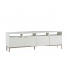 Sunpan Ambrose Modular Media Console in Cabinet in Champagne Gold And Cream - Angled