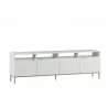Sunpan Ambrose Modular Media Console in Cabinet in Champagne Gold And Cream - Angled - Sunpan Ambrose Modular Media Console in Cabinet in Champagne Gold And Cream - Angled