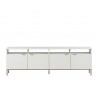 Sunpan Ambrose Modular Media Console in Cabinet in Champagne Gold And Cream - Front