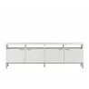 Sunpan Ambrose Modular Media Console in Cabinet in Champagne Gold And Cream - Front - Sunpan Ambrose Modular Media Console in Cabinet in Champagne Gold And Cream - Front