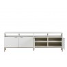 Sunpan Ambrose Modular Media Console in Cabinet in Champagne Gold And Cream - Front