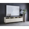 Sunpan Ambrose Modular Media Console in Cabinet in Champagne Gold And Cream - Lifestyle