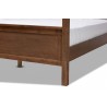 Veronica Modern and Contemporary Walnut Brown Finished Wood King Size Platform Canopy Bed - Leg Close-Up