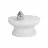 Sunpan Cara Coffee Table In White - Angled with Decor  - Sunpan Cara Coffee Table In White - Angled with Decor 