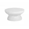 Sunpan Cara Coffee Table In White - Angled - Sunpan Cara Coffee Table In White - Angled
