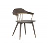  Sunpan Demi Dining Chair in Dark Brown - Angled View