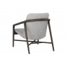 Sunpan Cinelli Lounge Chair In Dark Brown And Saloon Light Grey Leather - Back Angle