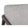 Sunpan Cinelli Lounge Chair In Dark Brown And Saloon Light Grey Leather - Seat Back
