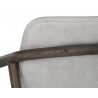 Sunpan Cinelli Lounge Chair In Dark Brown And Saloon Light Grey Leather - Back Frame Close-up