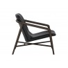 Sunpan Cinelli Lounge Chair In Dark Brown And Brentwood Charcoal Leather - Side
