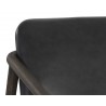 Sunpan Cinelli Lounge Chair In Dark Brown And Brentwood Charcoal Leather - Seat Back
