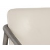 Sunpan Cinelli Lounge Chair In Ash Grey And Astoria Cream Leather - Seat Back