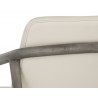 Sunpan Cinelli Lounge Chair In Ash Grey And Astoria Cream Leather - Seat Back Frame