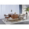Sunpan Catalano Lounge Chair in Graph Fog - Lifestyle