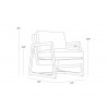 Sunpan Catalano Lounge Chair In Graph Fog - Dimensions