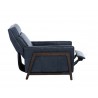 Sunpan Brandon Recliner in Cortina Ink Leather - Side and Reclined