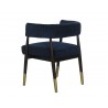 Sunpan Callem Dining Armchair In Danny Navy - Back Angle