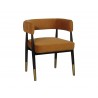 Sunpan Callem Dining Armchair In Danny Amber - Angled View