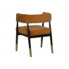 Sunpan Callem Dining Armchair In Danny Amber - Back Angle