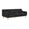  Sunpan Benton Sofa in Behike Ebony Leather - Angled