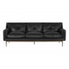 Sunpan Benton Sofa in Behike Ebony Leather - Front