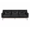 Sunpan Benton Sofa in Behike Ebony Leather - Front -  Sunpan Benton Sofa in Behike Ebony Leather - Front