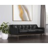  Sunpan Benton Sofa in Behike Ebony Leather - Lifestyle