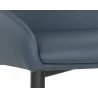 Sunpan Carlo Dining Armchair In Black And Dillon Thunder - Seat Close-up - Sunpan Carlo Dining Armchair In Black And Dillon Thunder - Seat Close-up