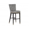 Sunpan Alister Barstool in Bravo Metal and Polo Club Stone - Angled