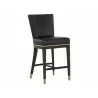 Sunpan Alister Counter Stool in Bravo Black / Abbington Black - Angled - Sunpan Alister Counter Stool in Bravo Black / Abbington Black - Angled